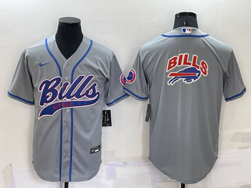 Men Buffalo Bills Blank Grey 2022 Nike Co branded NFL Jersey1->buffalo bills->NFL Jersey